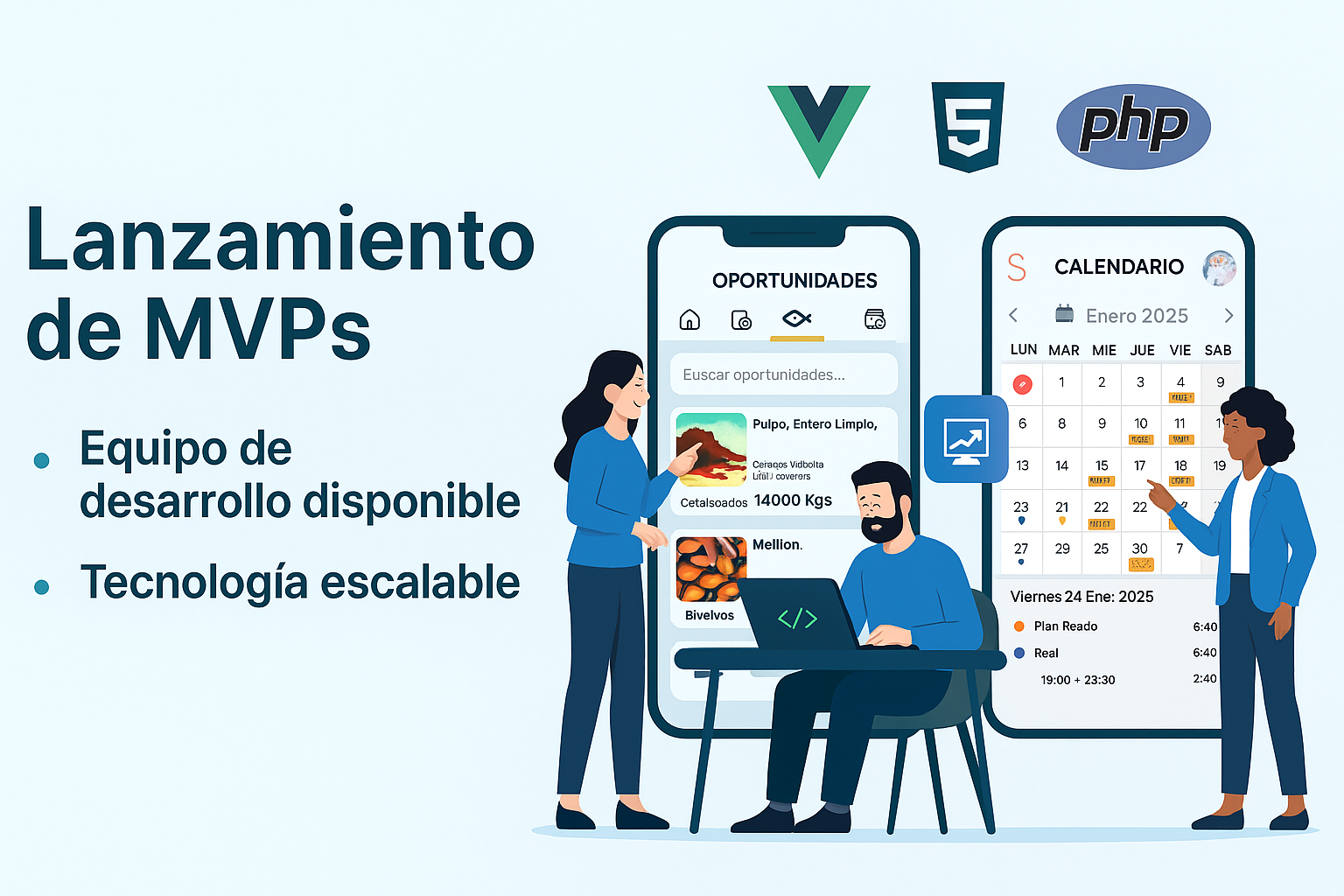 Equipo desarrollando soluciones digitales